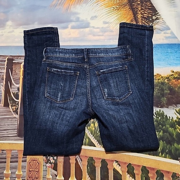 Cosmic Blue Love Distressed Jeans Size 26 - Picture 5 of 5